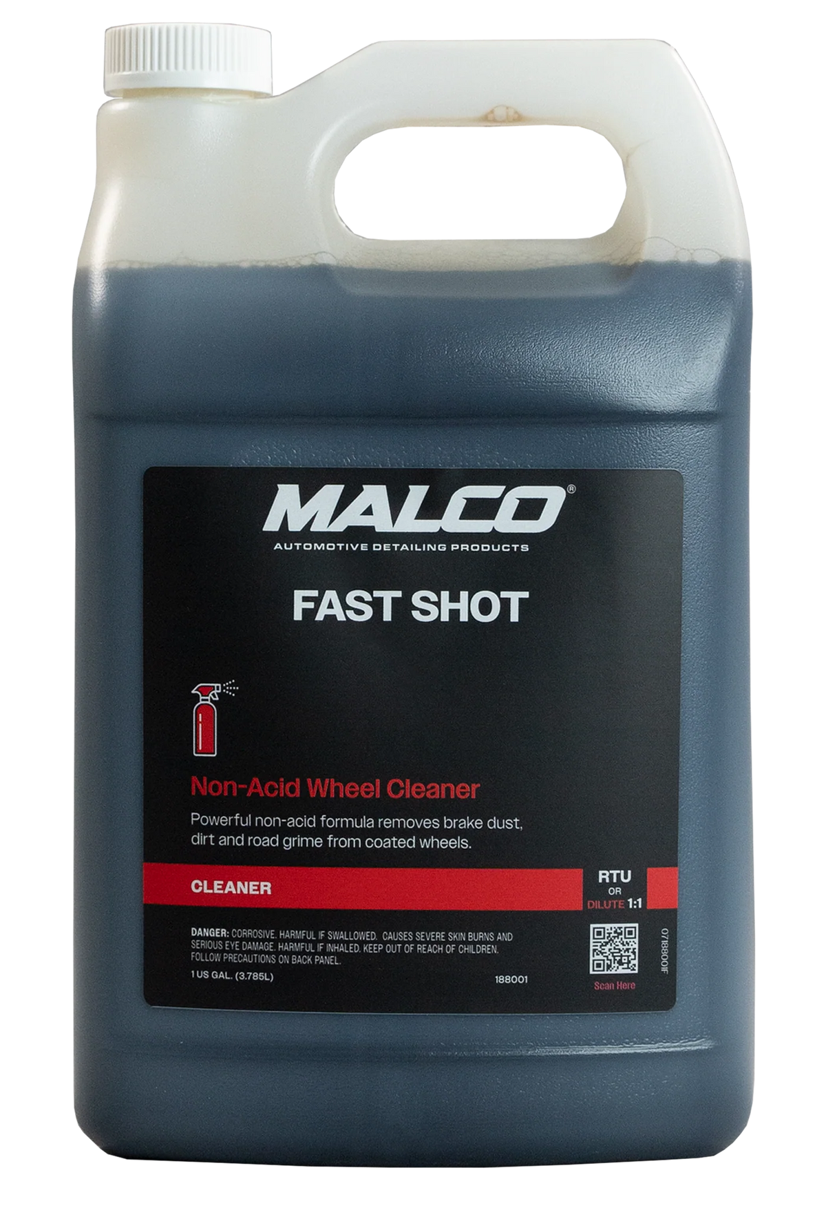 Malco Fast Shot Wheel & Tire Cleaner Non-Acid Formula