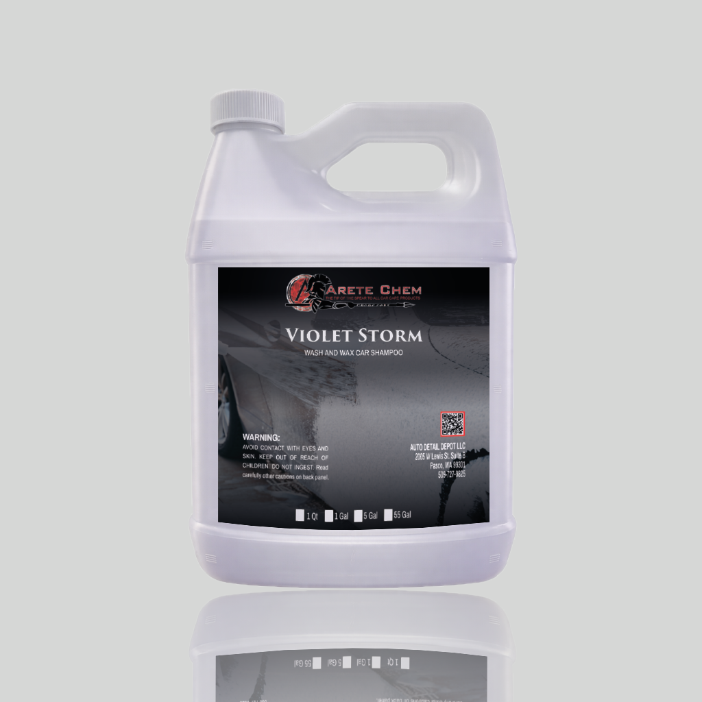 Arete Chem Violet Storm Wash and Wax 1 Gal